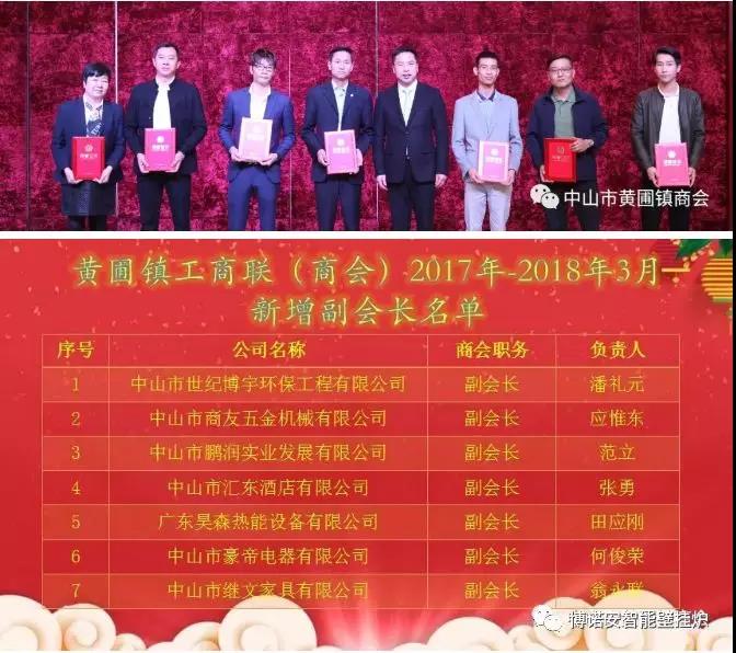 黄圃镇工商联(商会)方志明主席(会长)为广东人生就是博·(中国区)官方网站z6揭晓副会长证书